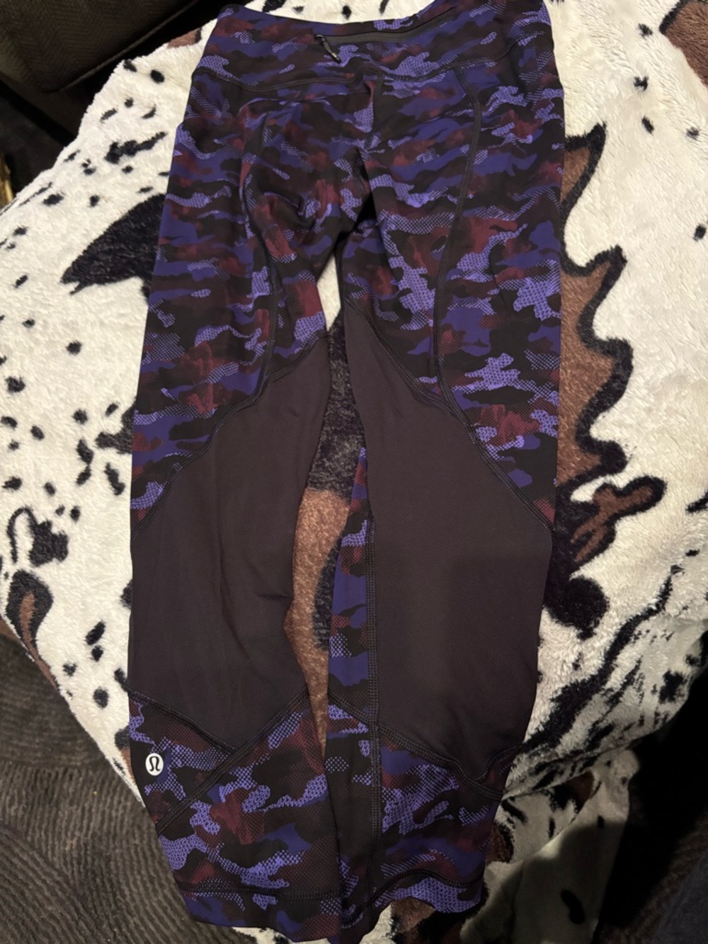 Lululemon Purple & Black Camo Leggings - Picture 3 of 7